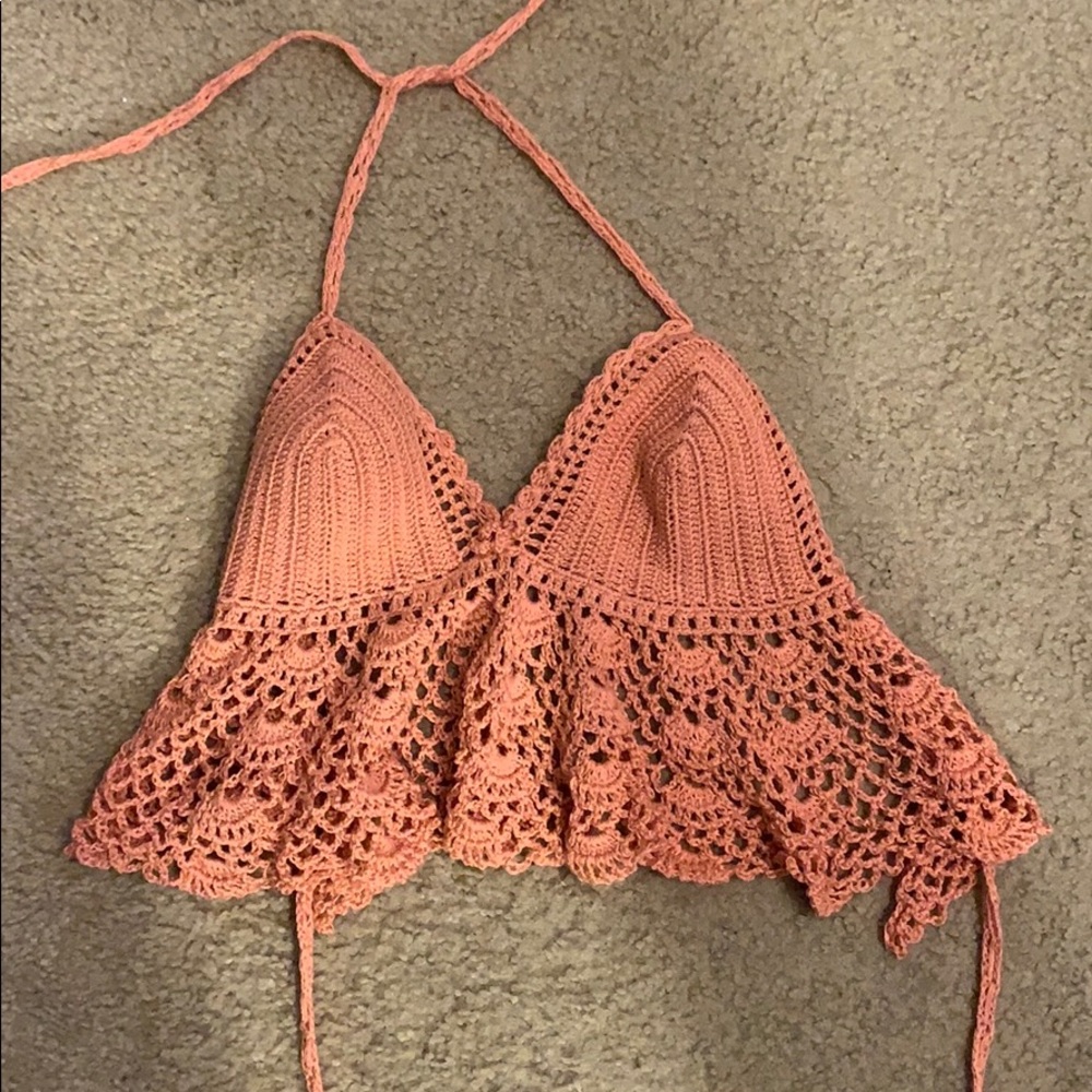 Crochet Tie Crop Top